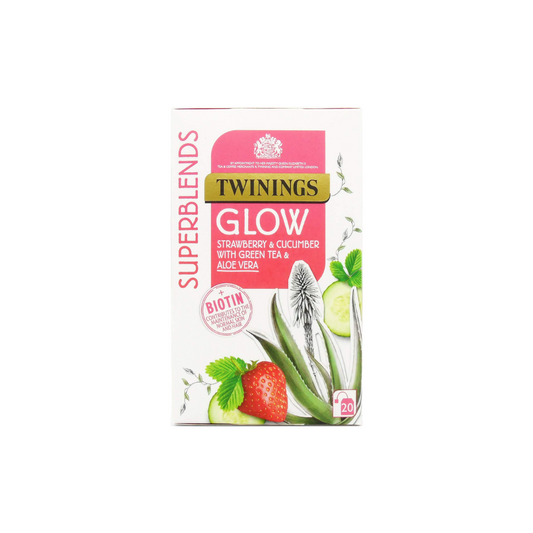 Twinings Superblends Glow Strawberry and Cucumber with Green Tea and Aloe Vera, 40g