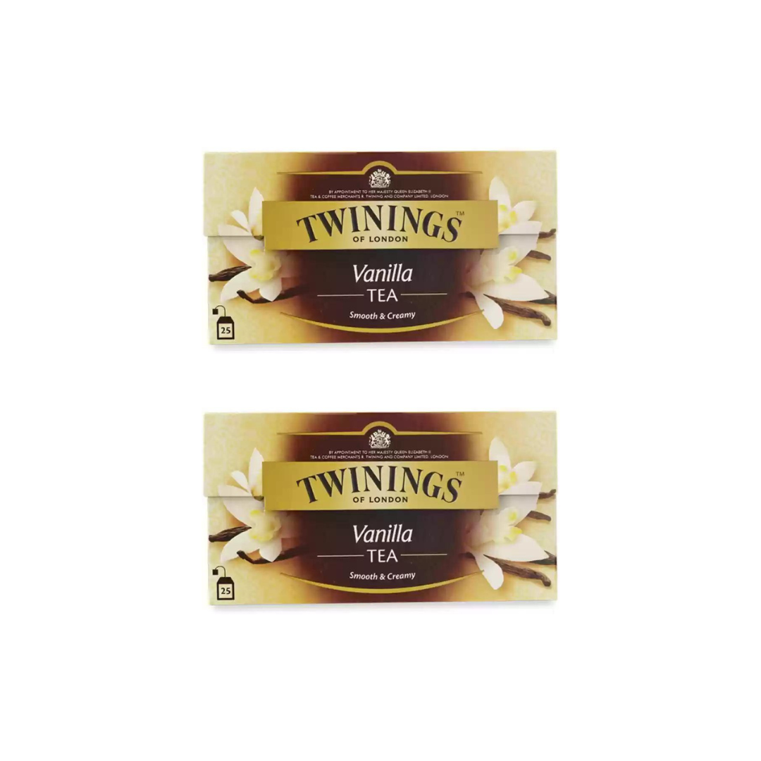 Twinings Vanilla Tea, Smooth & Creamy - 50g Instant Tea Box (50 g) - Pack of 2