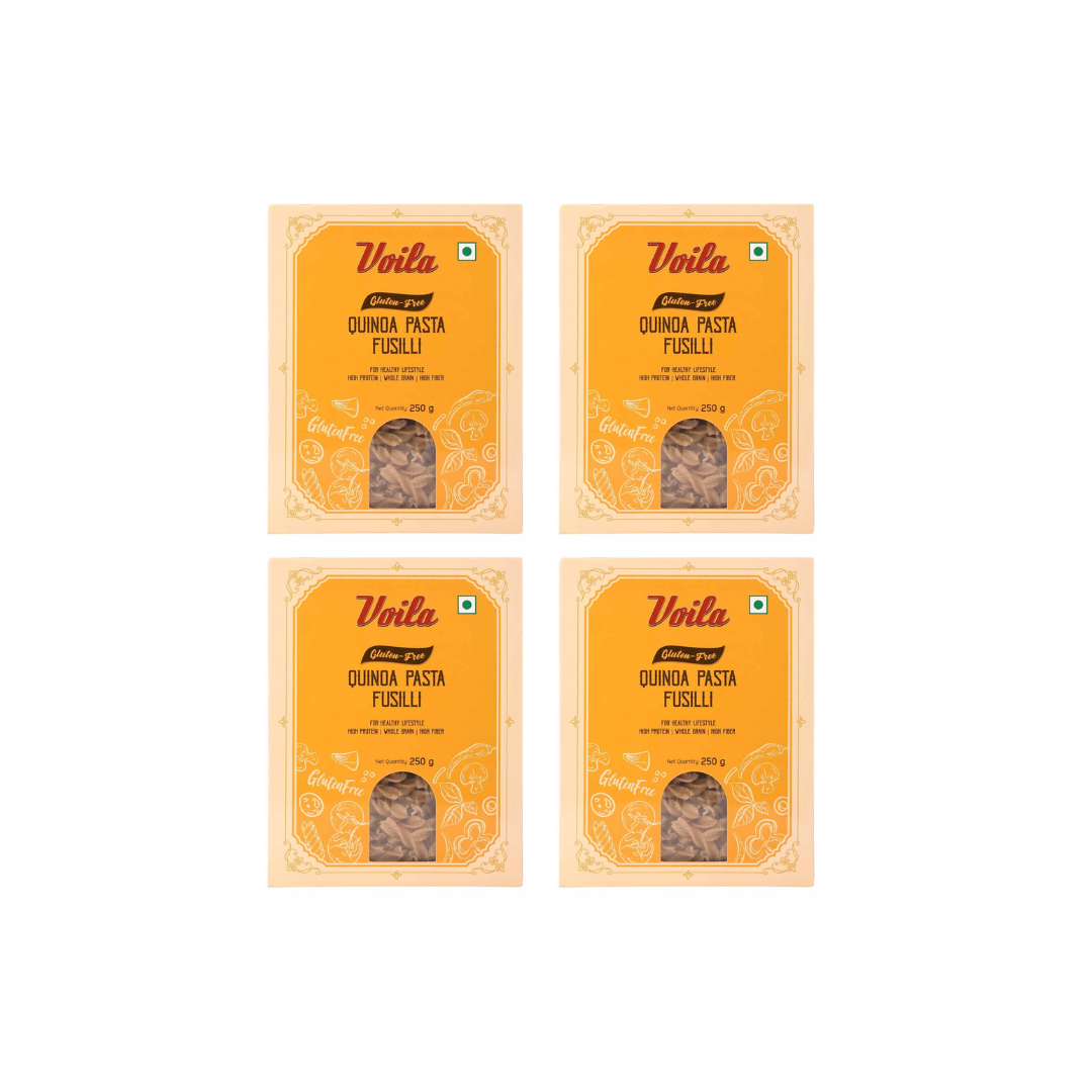 Voila Gluten Free Quinoa Pasta Fusilli 250g (Pack of 4)