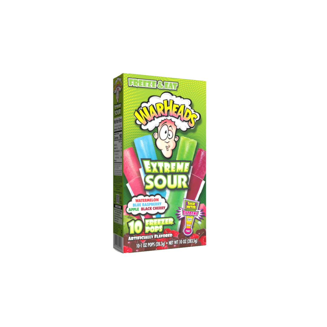 Warheads Extreme Sour Freezer Pops -1 pack (Imported)