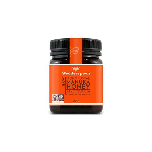 Wedderspoon 100% Raw Premium Manuka Honey KFactor 16+ 250g