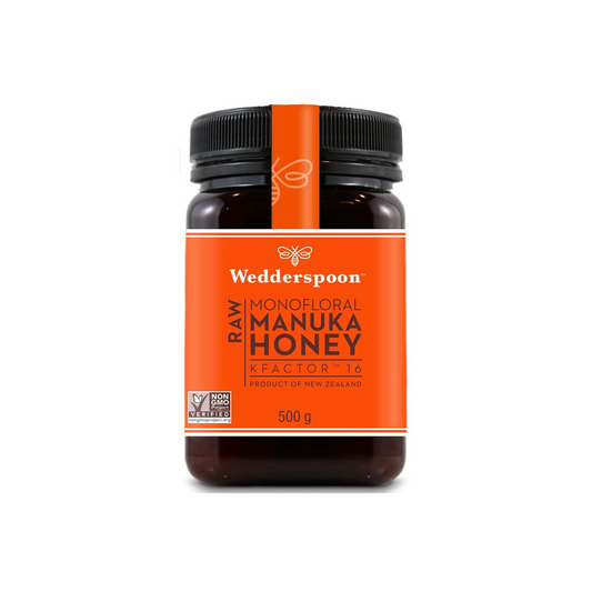 Wedderspoon 100% Raw Pure Manuka Honey KFactor 16+ 500g