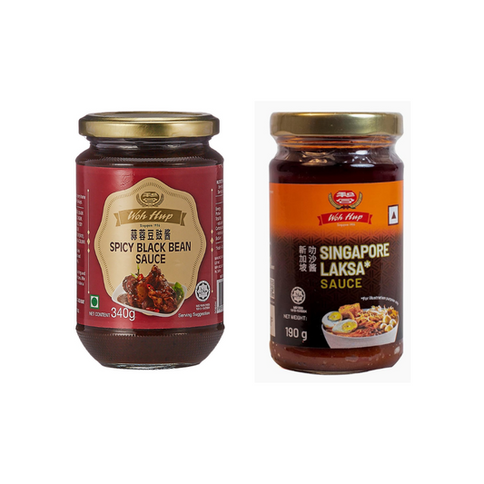 Woh Hup Singapore Laksa Paste 190g + Woh Hup Spicy Black Bean Sauce 340g (Combo Pack)