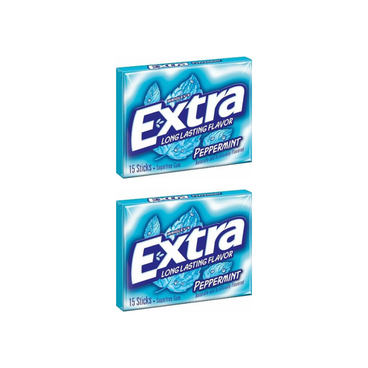 Wrigley’s Extra Peppermint Sugar-Free Gum 60g (Pack of 2)