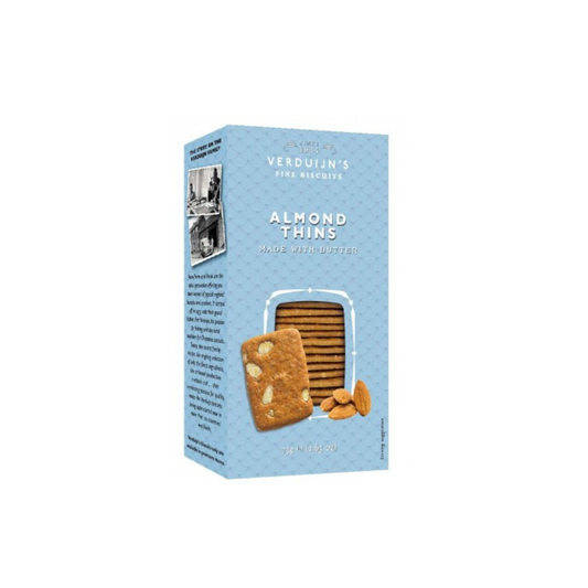 verduijn's fine biscuits almond thins, 75g