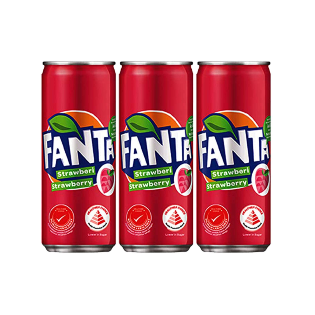 Buy Fanta Strawberry Flavored Imported Soft Drink, 320ml (Pack of 3) 